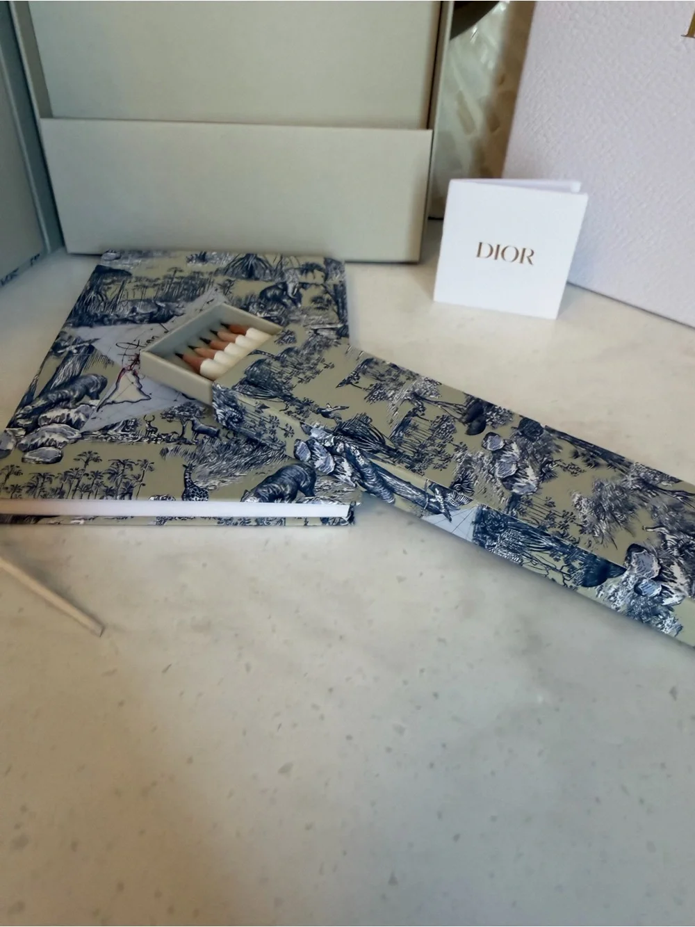 Dior Beauty GWP NIB Gorgeous Luxury Notebook and Pencil Set in Box